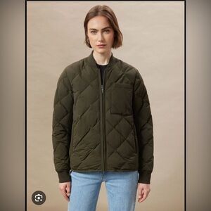 Frank & Oak Skyline reversible Bomber in olive green